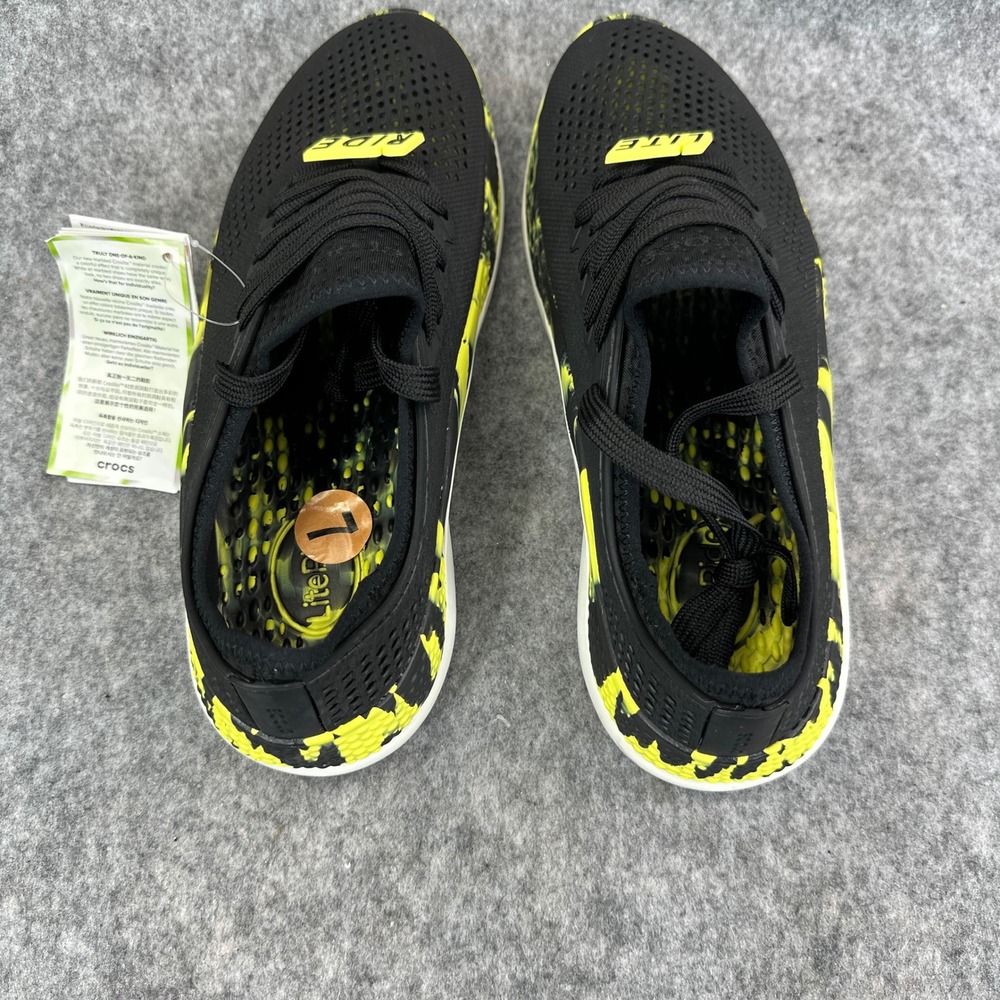Crocs LiteRide 360 Marbled Pacer Mens 7 Womens 9 Black Citrus Sneaker 207633-02K - Picture 9 of 13